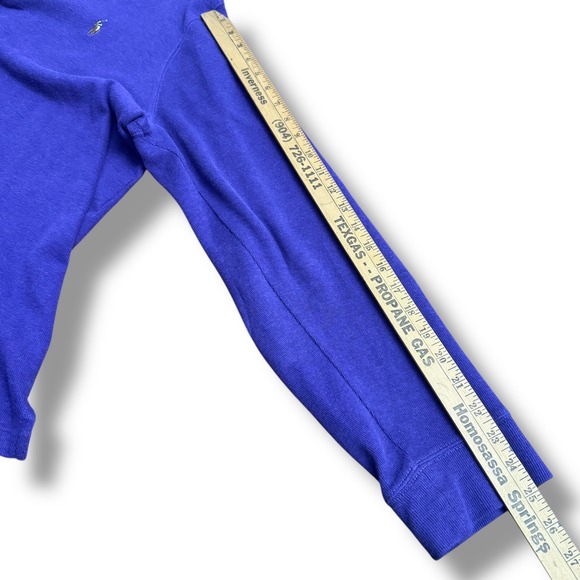 Polo Ralph Lauren Estate Rib Quarter Zip Pullover Sweatshirt Mens XL Purple - Picture 5 of 10